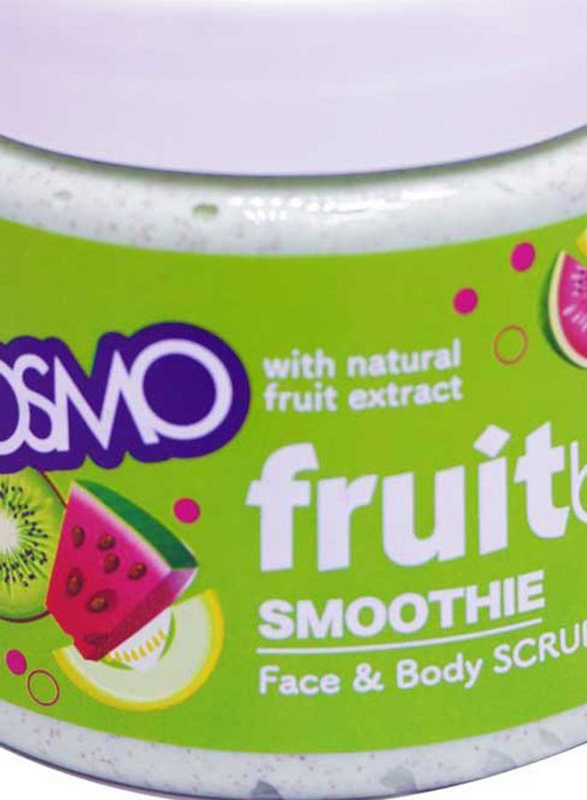 Cosmo Fruitburst Smoothie Face & Body Scrub with Mint Melon and Kiwi, 12 x 500ml