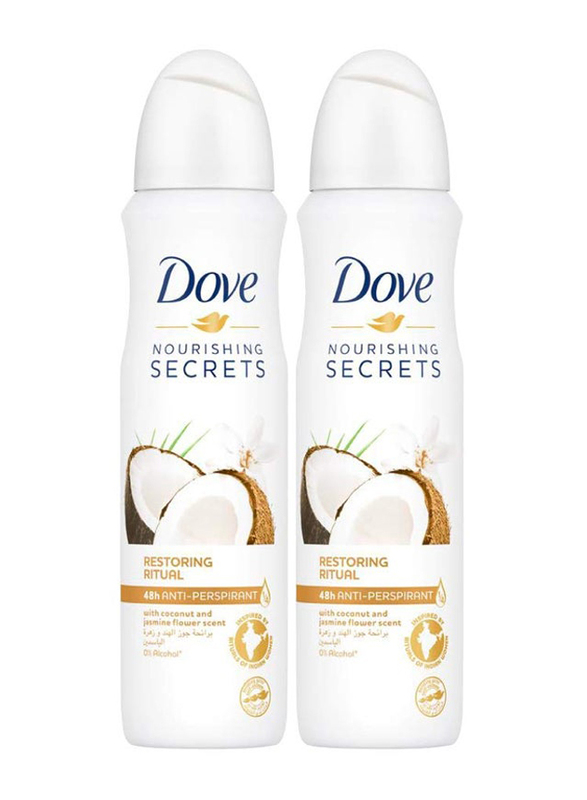 Dove Nourishing Secrets Restoring Ritual Antiperspirant Deodorant, 2 x 150ml