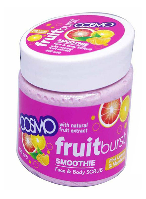 Cosmo Fruitburst Smoothie Face And Body Scrub With Mandarin Orange And Lemon, 500ml