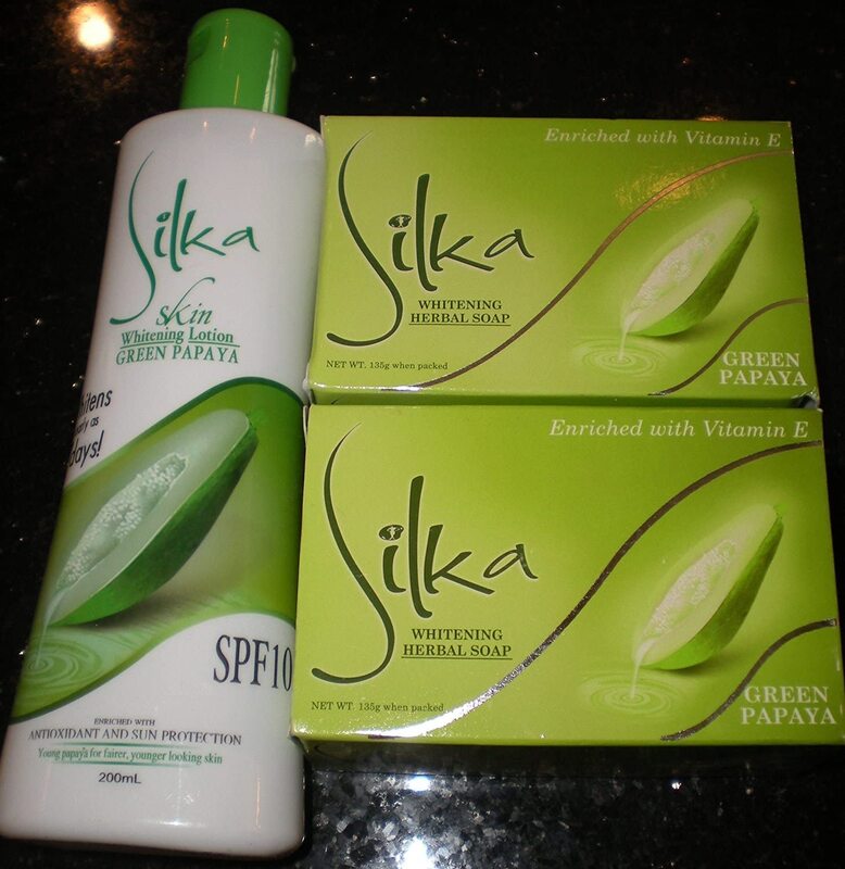 Silka Green Papaya Soap & Lotion Set, 3 Pieces