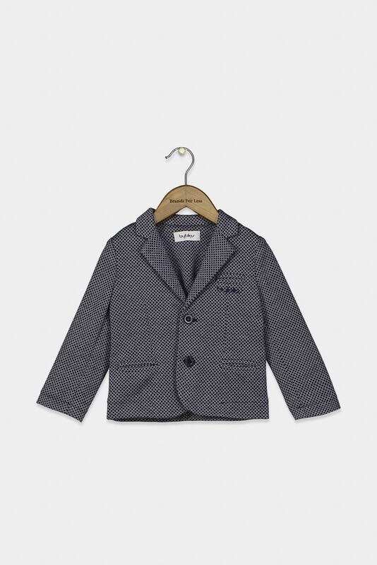 

Generic BYBLOS Toddler Boys Diamond Print Casual Blazer, Navy