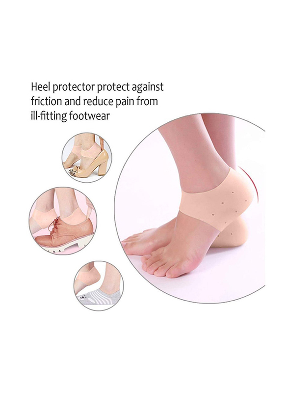 Purastep Silicone Gel Heel Pad Socks, 1 Pair