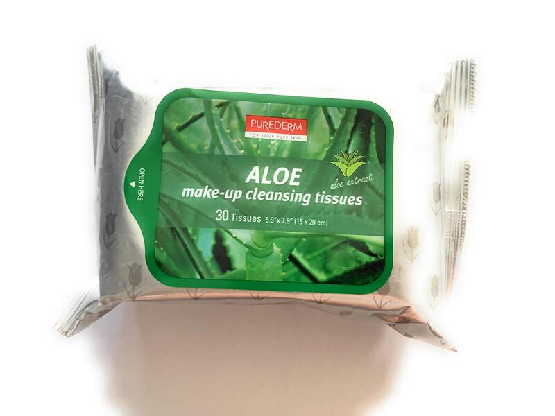 Purederm Aloe Vera Make up Cleansing Tissues (30 Tissues)