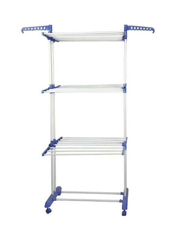 

Generic Three-Level Clothes Drying Rack, White/Blue