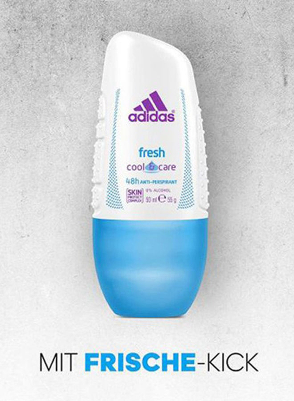 Adidas Fresh Cool and Care Anti-Perspirant Roll-On, 50ml