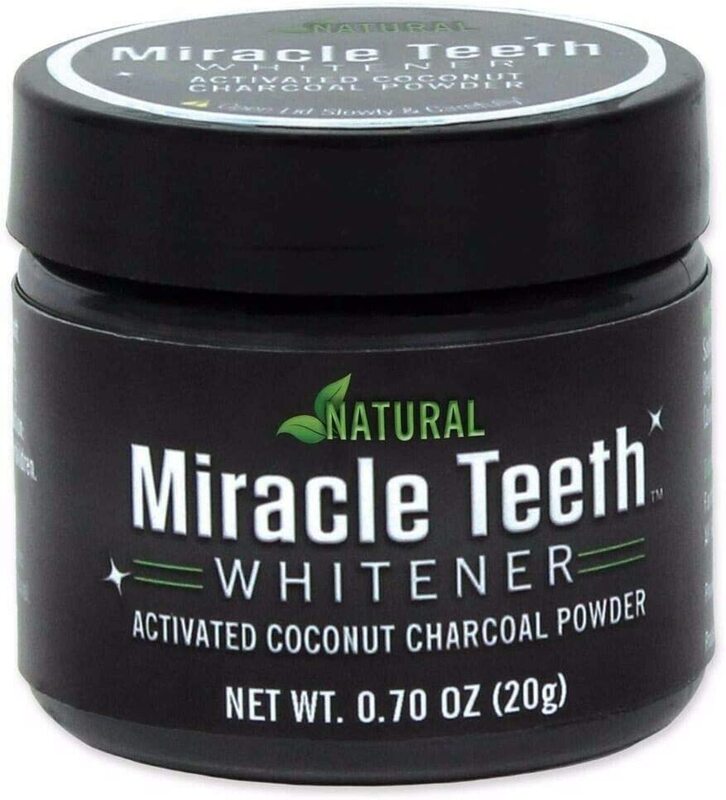 Miracle Teeth Whitener with Activated Coconut Charcoal Powder, 20g