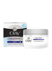 Olay Natural White Night Nourishing Repair Cream, 50ml