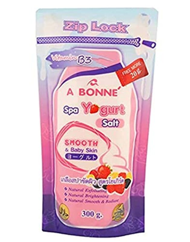 A Bonne Spa Yogurt Salt for Moisturizing, Brightening, Smooth and Baby Skin, 300g