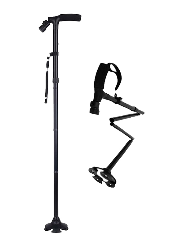 Media6 Walking Cane with LED Light, Black