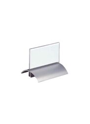 Durable 2-Piece Desk Presenter De Luxe, Silver/Clear