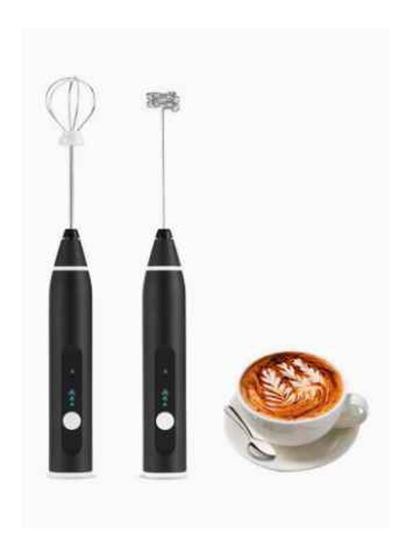 

Generic Electric 2 in 1 Stainless Steel Whisk Egg & Coffee Beater, Black