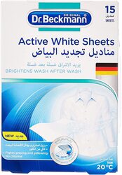 Dr. Beckmann Active White Stain Remover Sheets, 15 Sheets