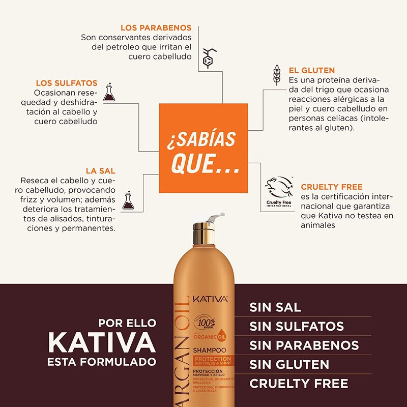 Kativa Argan Oil Shampoo, P9001285, 500ml