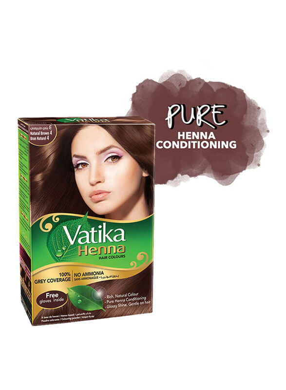 Dabur Henna Hair Colour 100% Grey Coverage No Ammonia, 60g, Brown