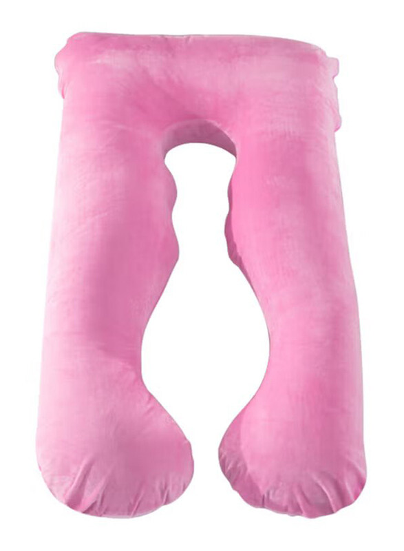 

Dors Bien U-Shaped Cotton Pregnancy Pillow, Pink