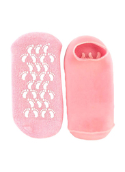 Pritty Moisturizing Spa Gel Socks for Women, 1 Pair, Pink