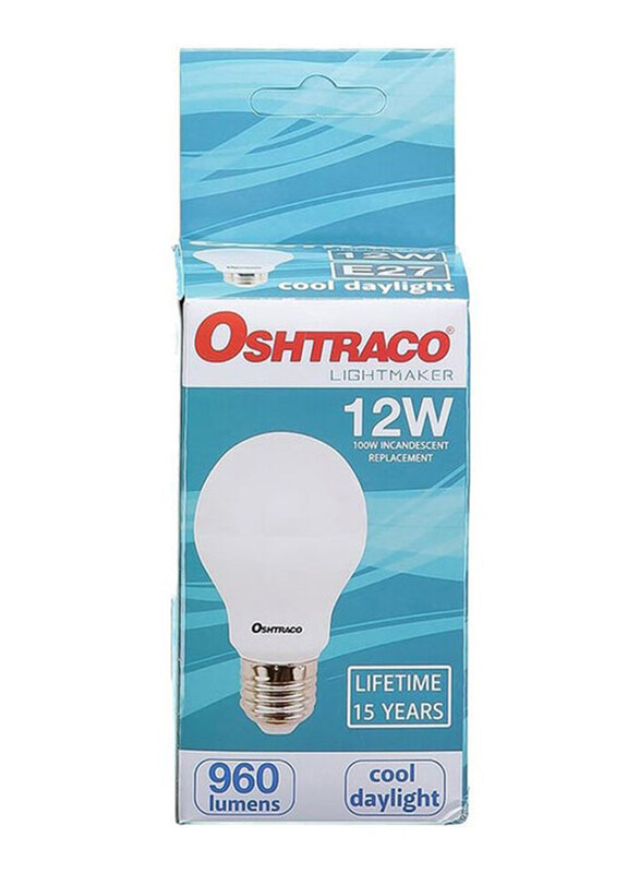 

Oshtraco LED Bulb, 12W, ACE965859, Cool Daylight