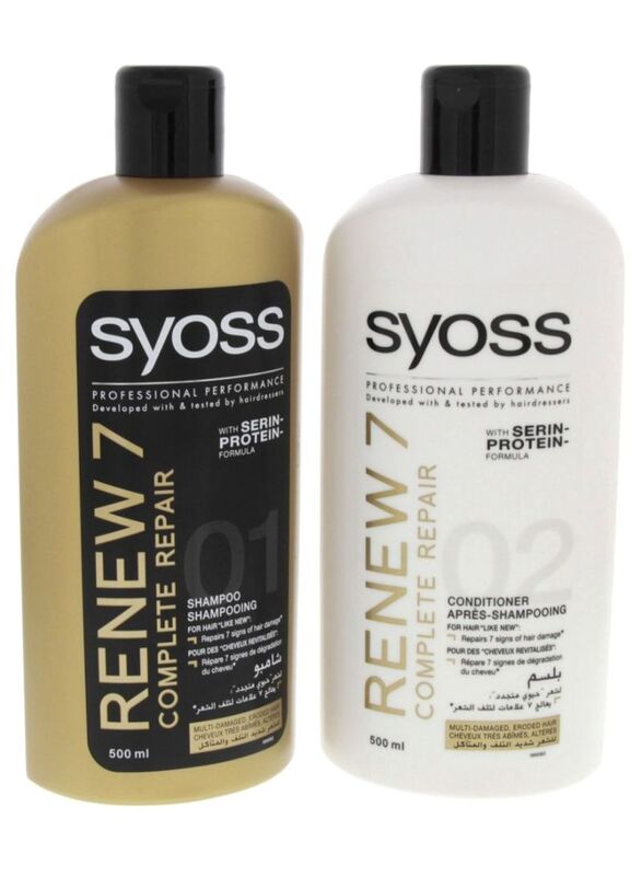 Syoss Renew 7 Complete Repair Shampoo and Conditioner, 2 Pieces