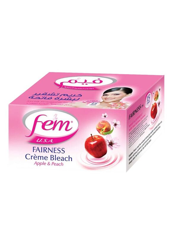 Fem Fairness Apple & Peach Cream Bleach, 50gm