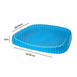 Premium All Gel Orthopaedic Seat Cushion Pad for Car, Office Chair, Wheelchair, or Home Pressure, Blue