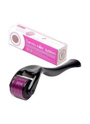 Derma Roller Micro Needle to Remove Dark Spots & Tighten Skin for Hair & Skin Care 0.5mm, Black/Pink