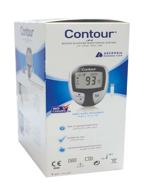 Bayer Contour Blood Glucose Monitoring System, 7163D, Black/White
