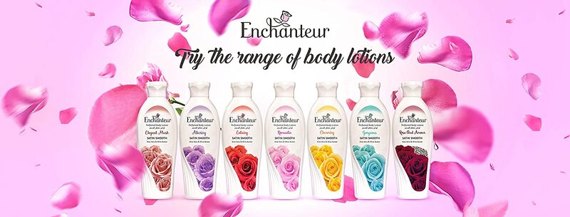 Enchanteur Satin Smooth Alluring Lotion with Aloe Vera & Olive Butter, 250ml