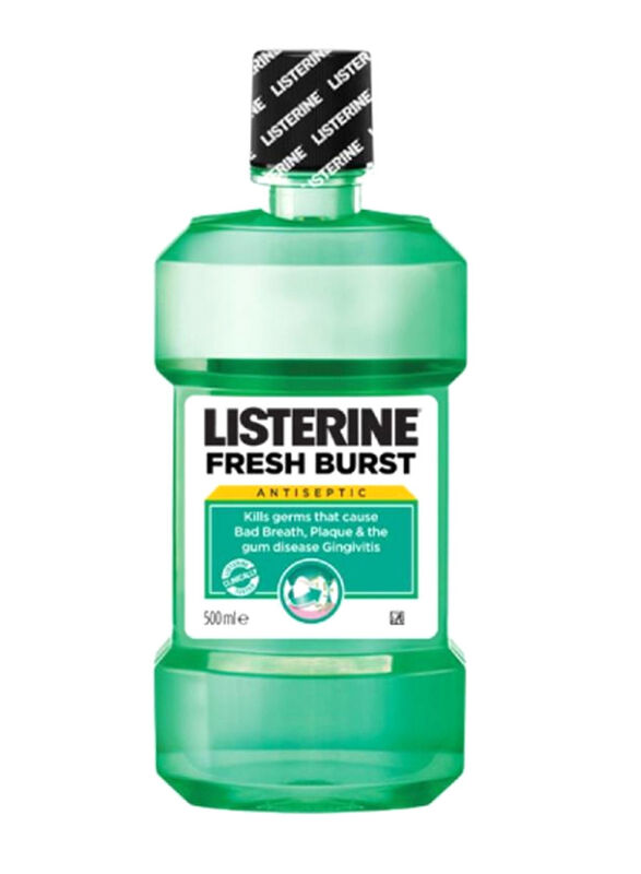 Listerine Fresh Burst Mouthwash, 500ml