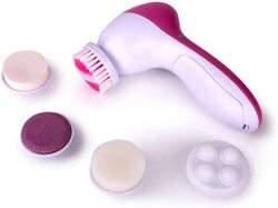 5-In-1 Multifunction Electric Face Facial Cleansing Brush, Pink