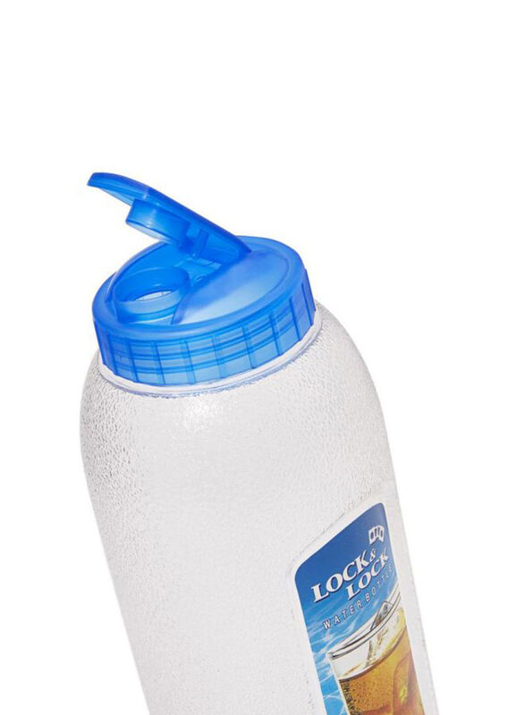 Lock & Lock 1.2 Ltr Plastic Water Bottle, KA127, Clear/Blue