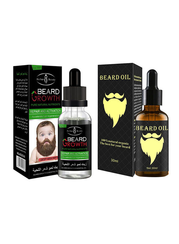 Aichun Beauty Beard Growth Oil, 30ml, 2 Pieces