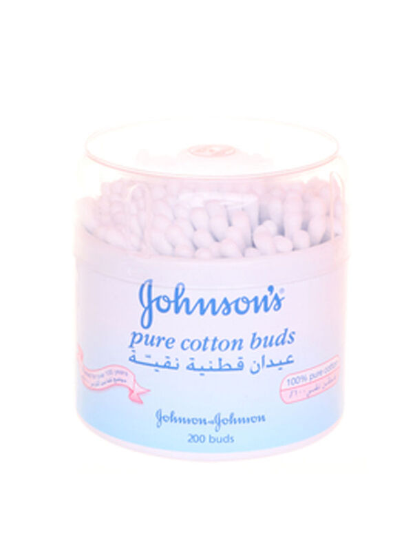 Johnson's Cotton Buds, White, 200 Pieces