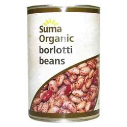 Suma Organic Borlotti Beans 400g