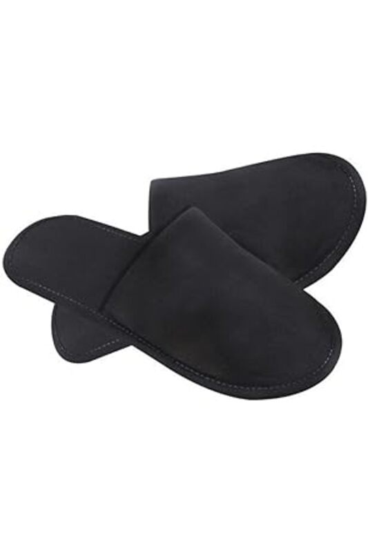 Diva Disposable Slippers Towelling Open  Black  10 Pcs Pack