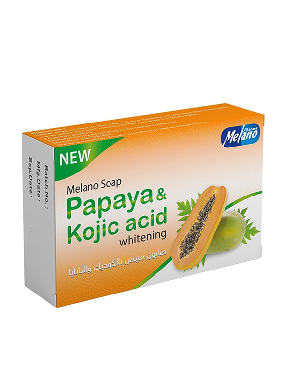 Melano Papaya & Kojik Acid Skin Whitening Soap, 100gm