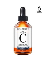 Roushun Skin Naturals Vitamin C 20 Percent E And Hyaluronic Acid Face Serum, 30ml