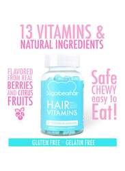 Sugar Bear Hair Vitamins Vegan Dietary Supplement, 60 Gummies