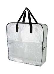 Dimpa Storage Bag, 37 x 20 x 7.1cm, Black/Transparent