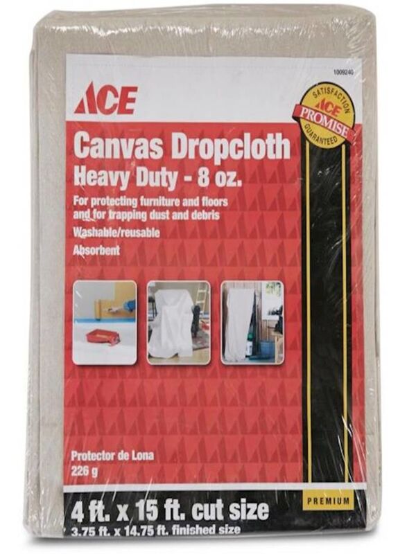Ace Canvas Heavy Weight Drop Cloth, White