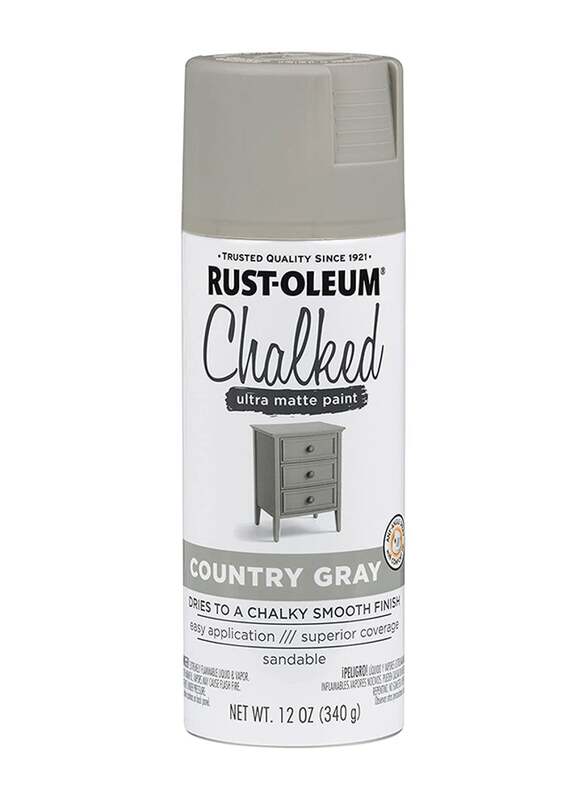 Rust-Oleum Chalked Ultra Matte Paint Spray, 340gm, Country Gray