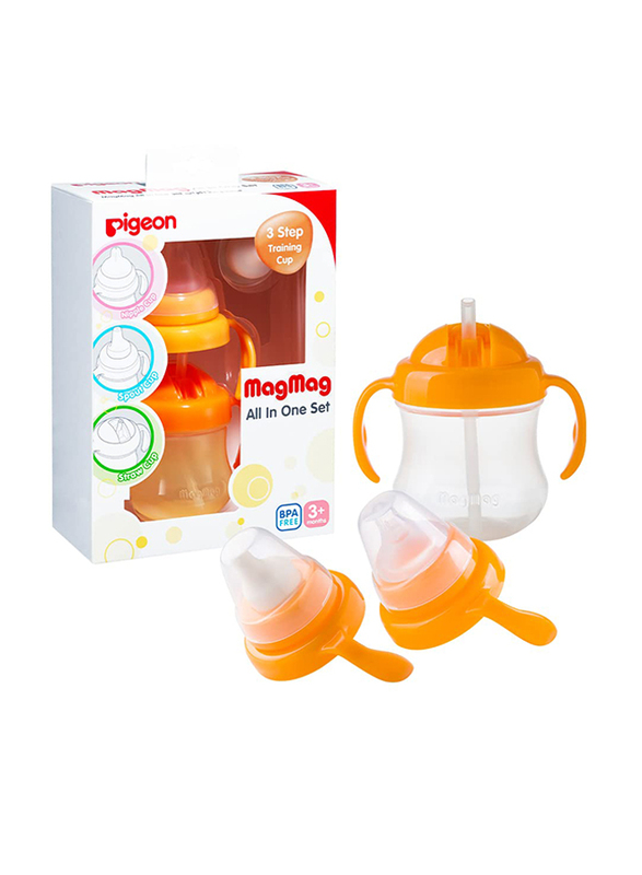 Pigeon Mag Mag All in One Set, Orange/Clear