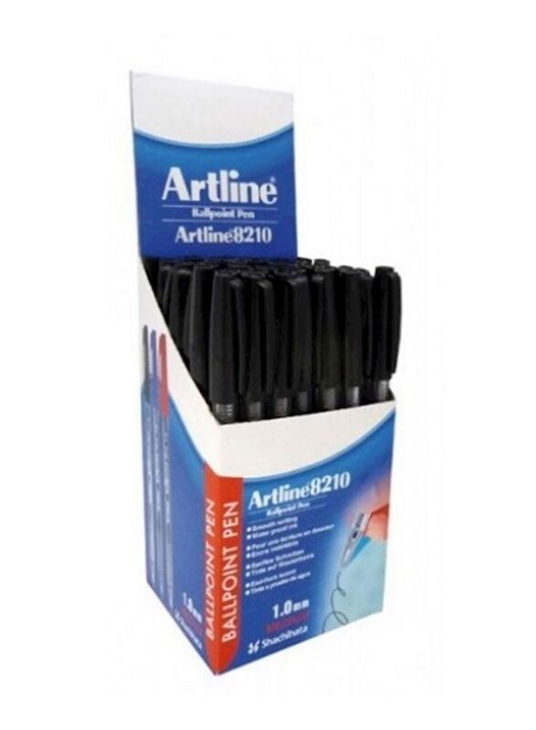 Artline 50 Pieces Ballpoint Pen, Black