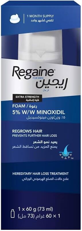 REGAINE 5% W/W MINOXIDIL FOAM FOR MEN 60GM 3`S OFFER PACK