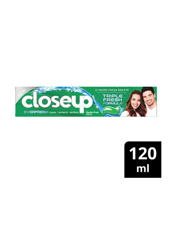 Closeup Menthol Fresh Triple Fresh Formula Gel Toothpaste, 120ml