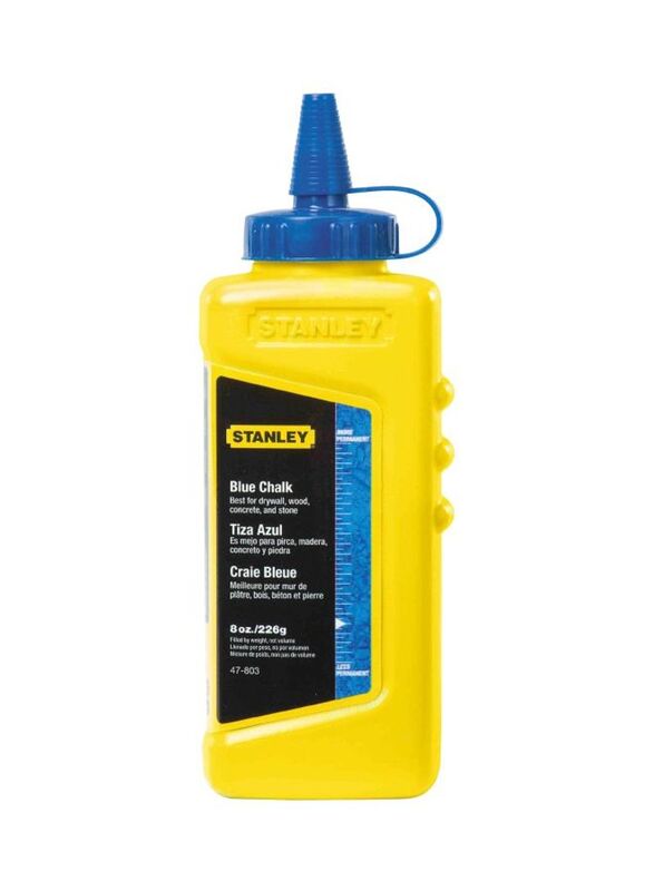 Stanley 113g Chalk Line Refill, Blue/Yellow