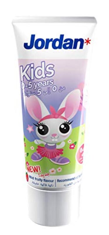 Jordan Kids Toothpaste with Mild Fruity Flavour for Ages 0-5, 50ml