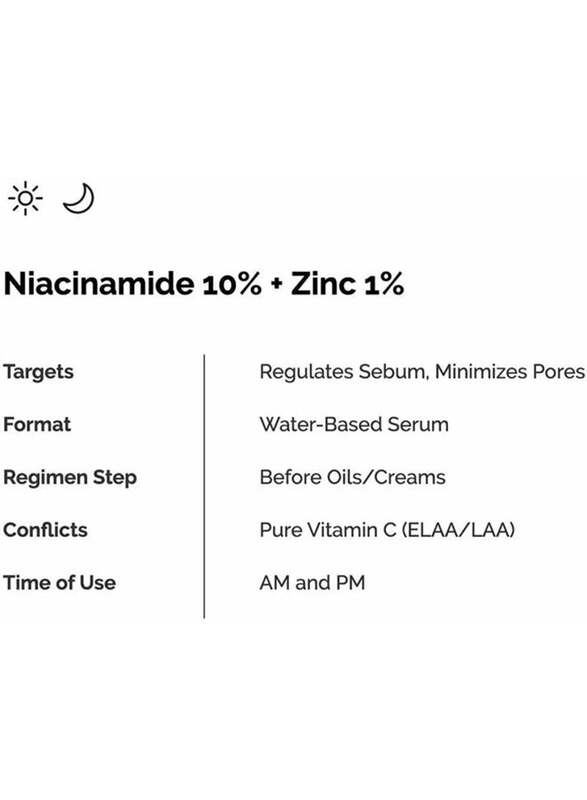 The Ordinary Niacin amide 10% And Zinc 1% Clear, 30ml