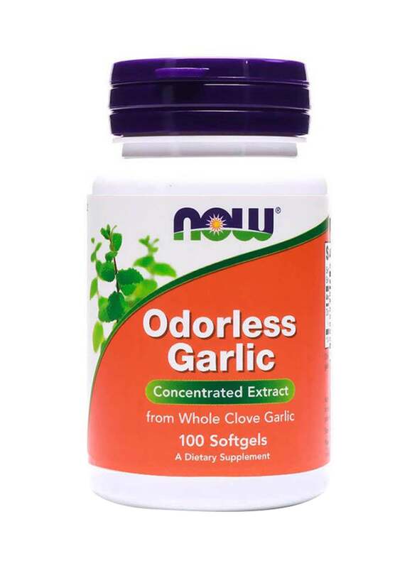 Now Foods Odorless Garlic Concentrated Extract Dietary Supplement, 100 Softgels