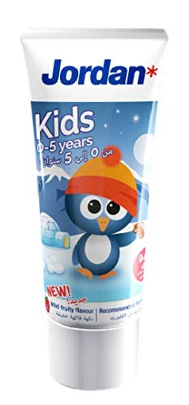 Jordan Kids Toothpaste with Mild Fruity Flavour for Ages 0-5, 50ml