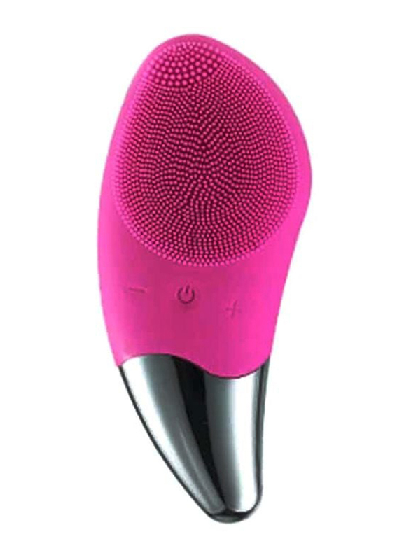 Sonic Silicone Face Brush, Dark Pink/Silver